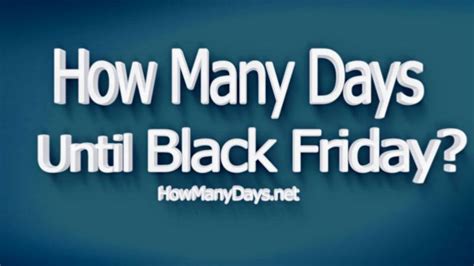 black friday how many days